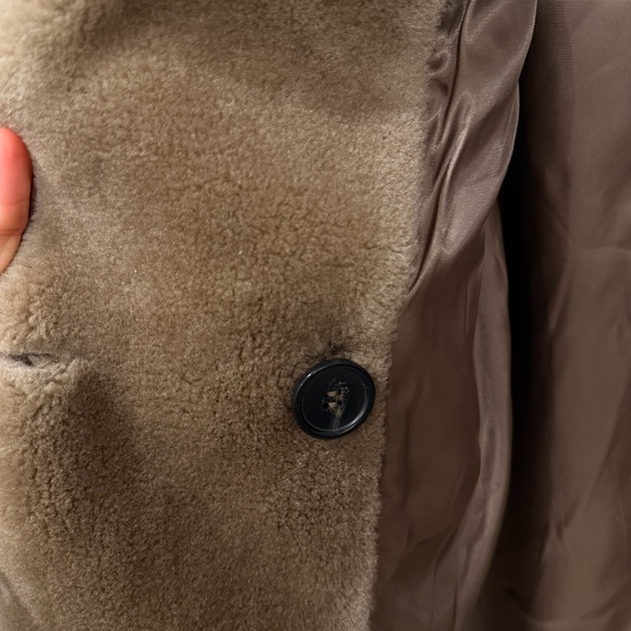 ZARA Cozy Brown Teddy Jacket Size XS | Tan Faux Fur Jacket | Excellent Condition - Picture 5 of 8